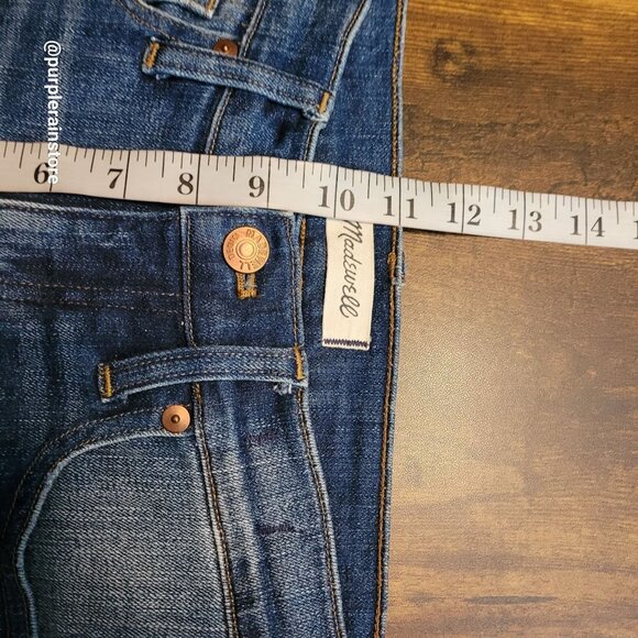 Madewell Jeans 28 Skinny 9" High Rise York Wash K1868 Tummy Control Raw Hem - Picture 9 of 12